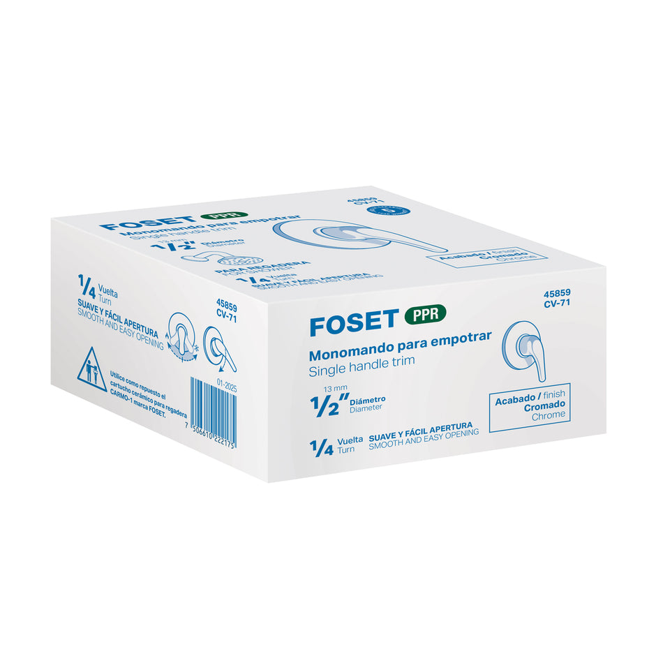 Monomando para regadera PPR, 1/2', FOSET, 45859