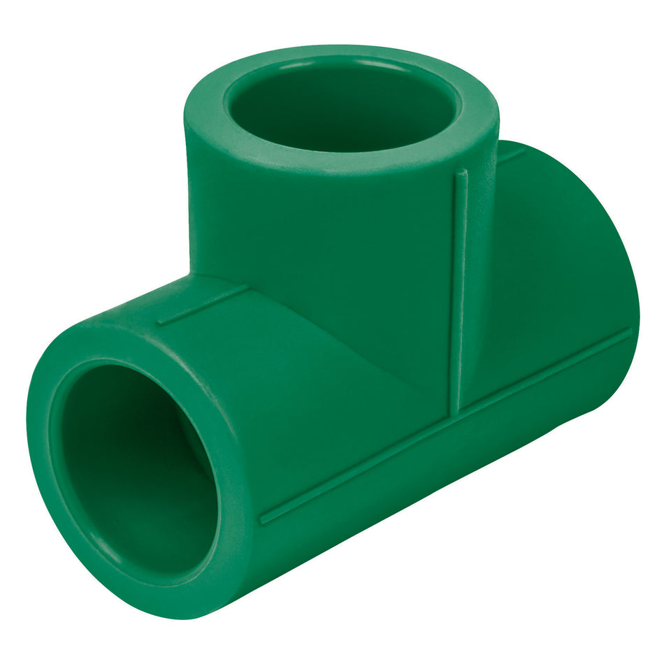 Tee sencilla de PPR 3/4', Foset Caja con 20, 49833