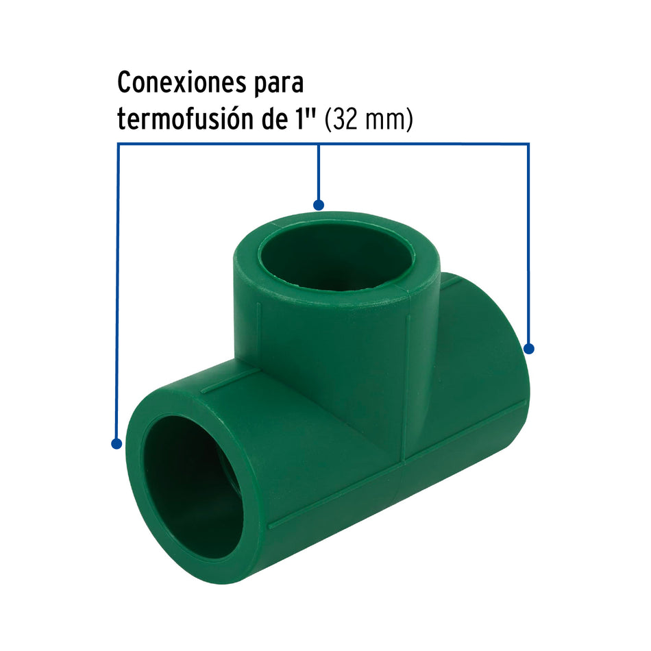 Tee sencilla de PPR 1', Foset Caja con 10, 49834