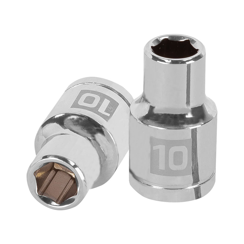 Dado de 10 mm, 6 puntas, cuadro 1/2', Truper Caja con 6, 13260