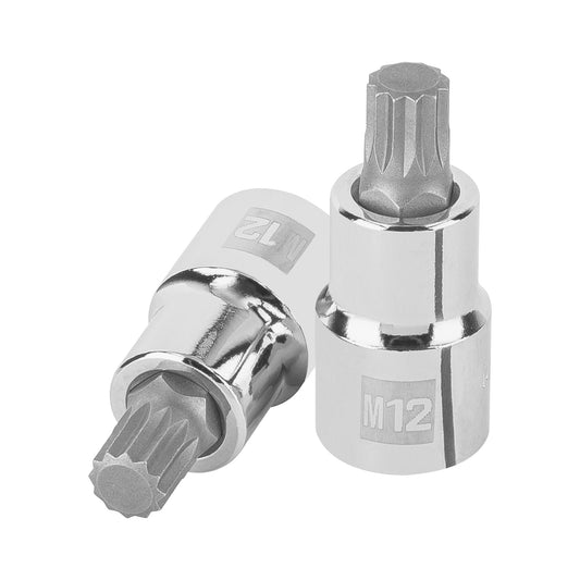 Dado punta corta bristol M12, cuadro 1/2', Truper Caja con 6, 101274