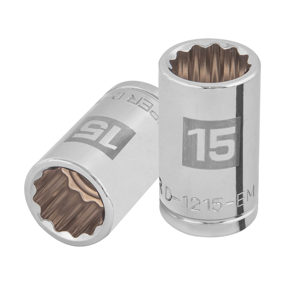 Dado de 15 mm, 12 puntas, cuadro 1/2', Truper Caja con 6, 13529