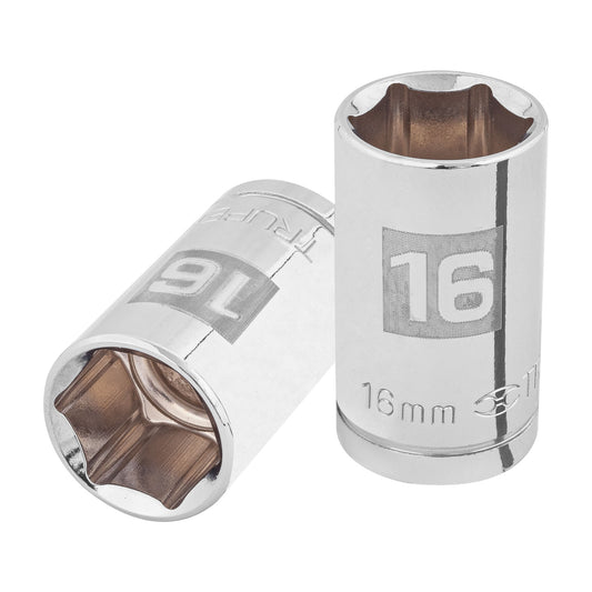 Dado de 16 mm, 6 puntas, cuadro 1/2', Truper Caja con 6, 13266