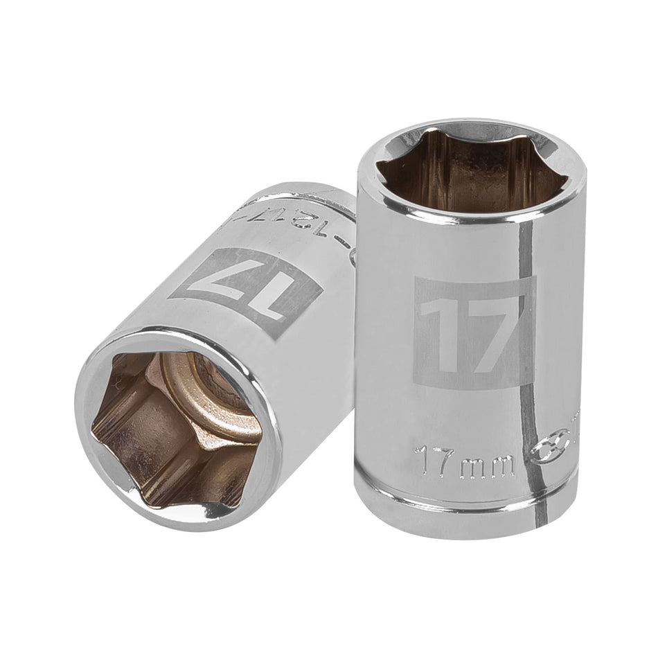 Dado de 17 mm, 6 puntas, cuadro 1/2', Truper Caja con 6, 13267