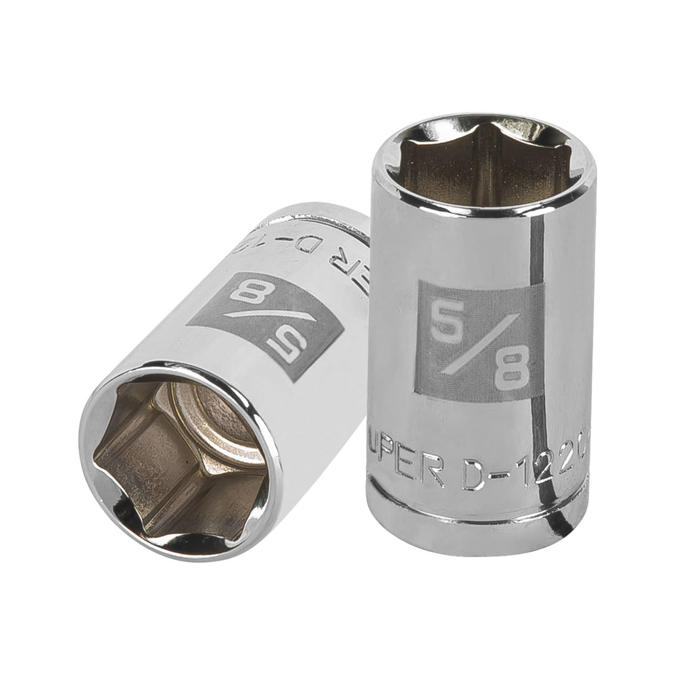 Dado de 5/8', 6 puntas, cuadro 1/2', Truper Caja con 6, 13234