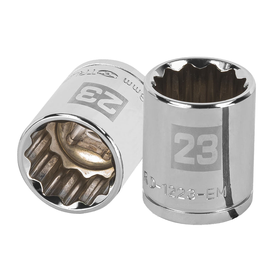 Dado de 23 mm, 12 puntas, cuadro 1/2', Truper Caja con 6, 13537