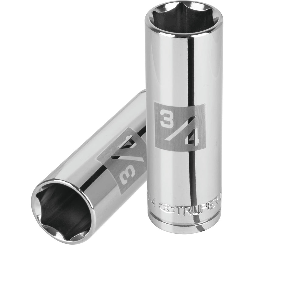 Dado largo de 3/4', 6 puntas, cuadro 1/2', Truper Caja con 6, 13329