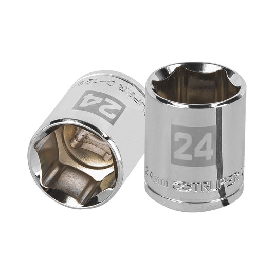 Dado de 24 mm, 6 puntas, cuadro 1/2', Truper Caja con 6, 13274