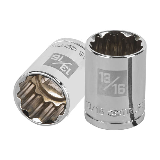 Dado de 13/16', 12 puntas, cuadro 1/2', Truper Caja con 6, 13307