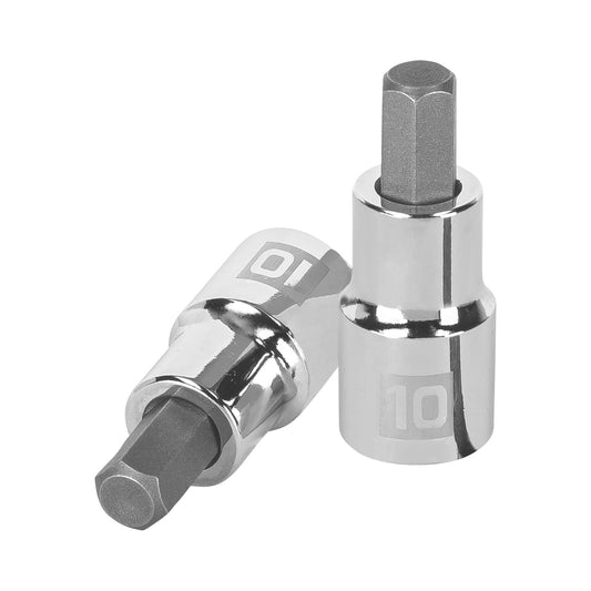 Dado punta hexagonal de 10 mm, cuadro 1/2', Truper Caja con 6, 13283