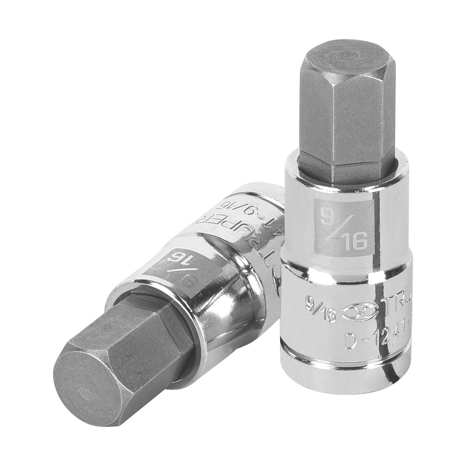 Dado punta hexagonal de 9/16', cuadro 1/2', Truper Caja con 6, 13256