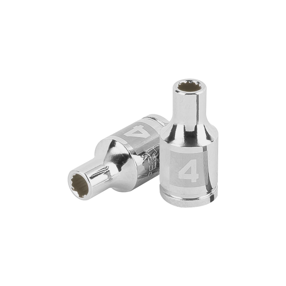 Dado de 4 mm, 12 puntas, cuadro 1/4', Truper Caja con 6, 100973
