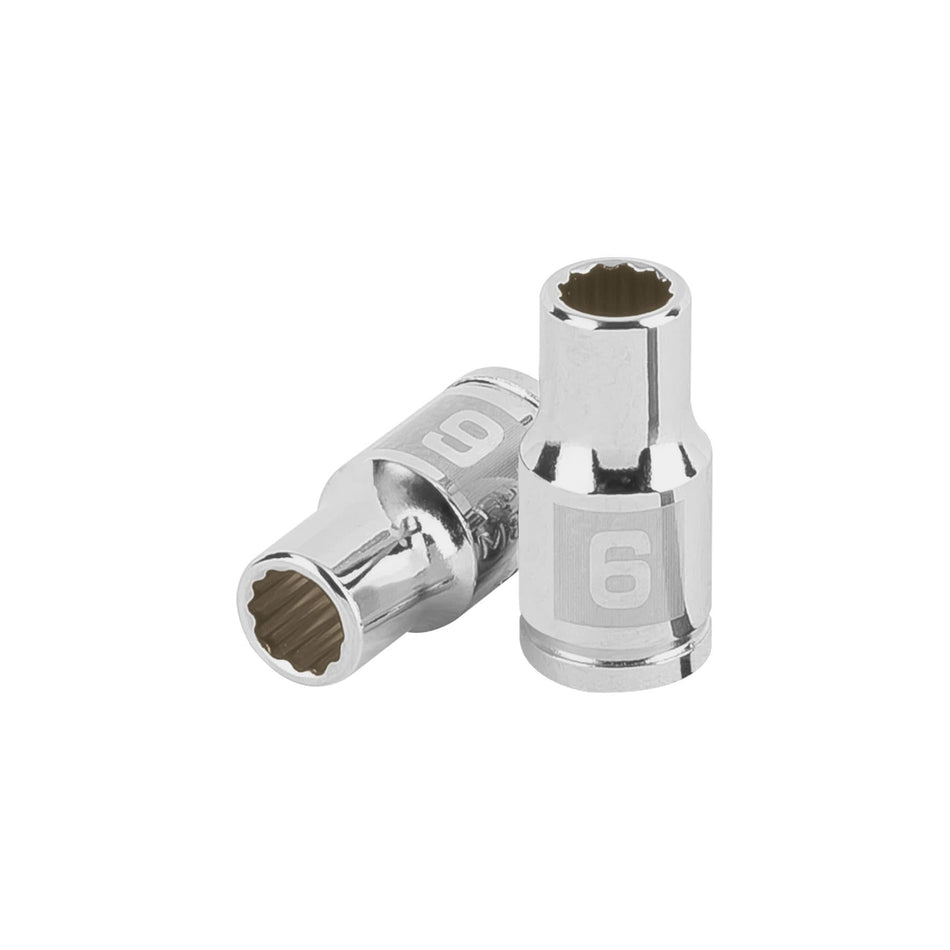 Dado de 6 mm, 12 puntas, cuadro 1/4', Truper Caja con 6, 100978