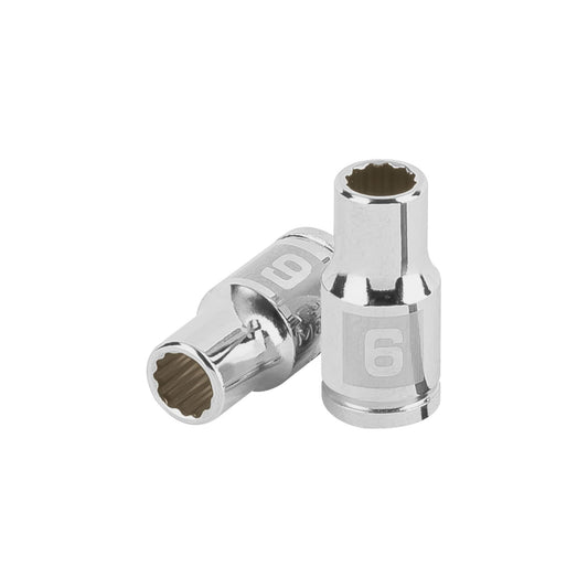 Dado de 6 mm, 12 puntas, cuadro 1/4', Truper Caja con 6, 100978