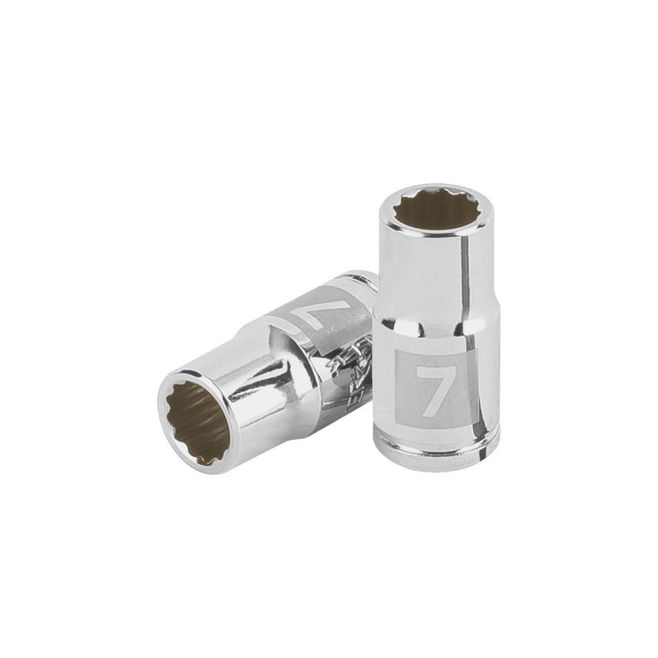 Dado de 7 mm, 12 puntas, cuadro 1/4', Truper Caja con 6, 100979