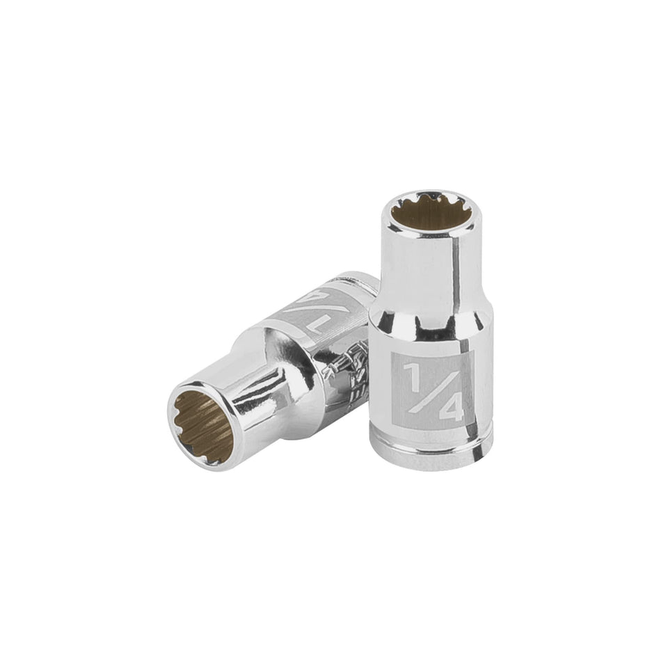 Dado de 1/4', 12 puntas, cuadro 1/4', Truper Caja con 6, 100875