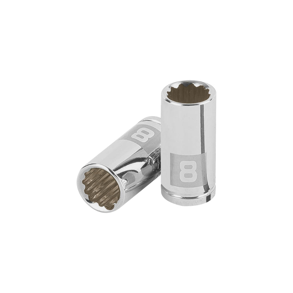 Dado de 8 mm, 12 puntas, cuadro 1/4', Truper Caja con 6, 100980