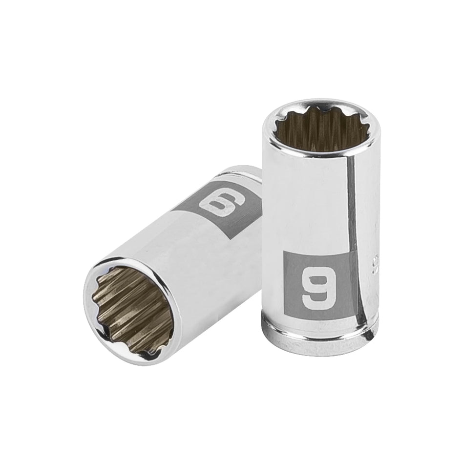 Dado de 9 mm, 12 puntas, cuadro 1/4', Truper Caja con 6, 100981