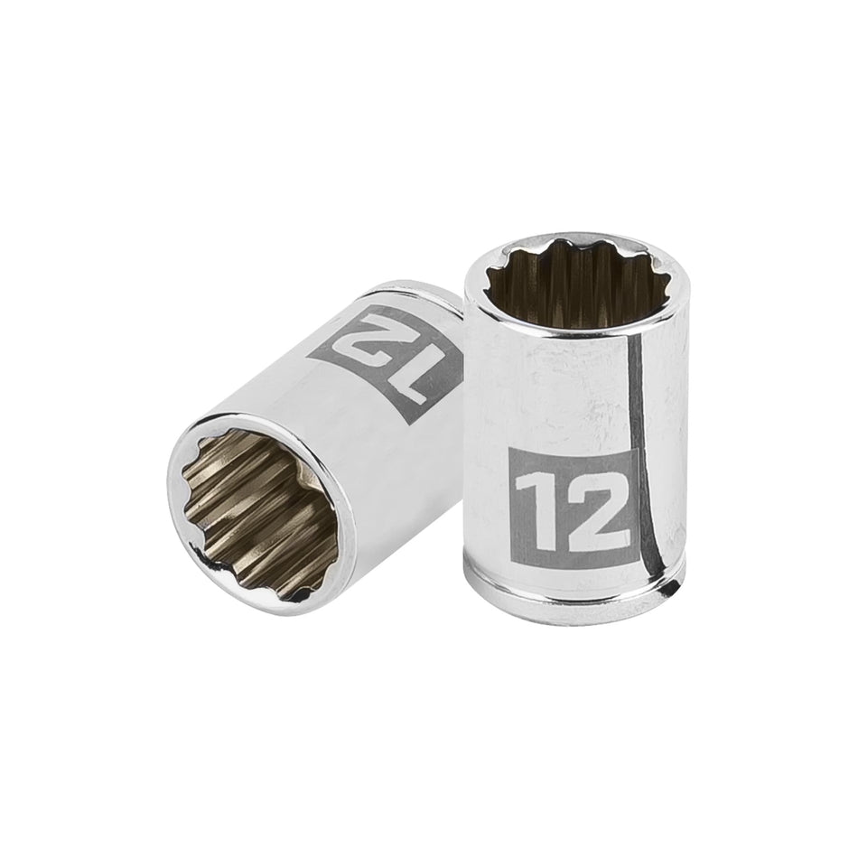 Dado de 12 mm, 12 puntas, cuadro 1/4', Truper Caja con 6, 100986