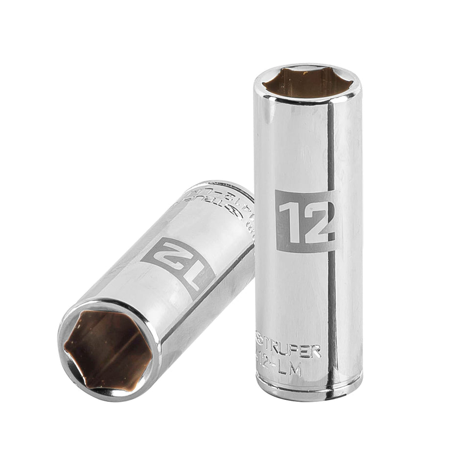 Dado largo de 12 mm, 6 puntas, cuadro 1/4', Truper Caja con 6, 13206