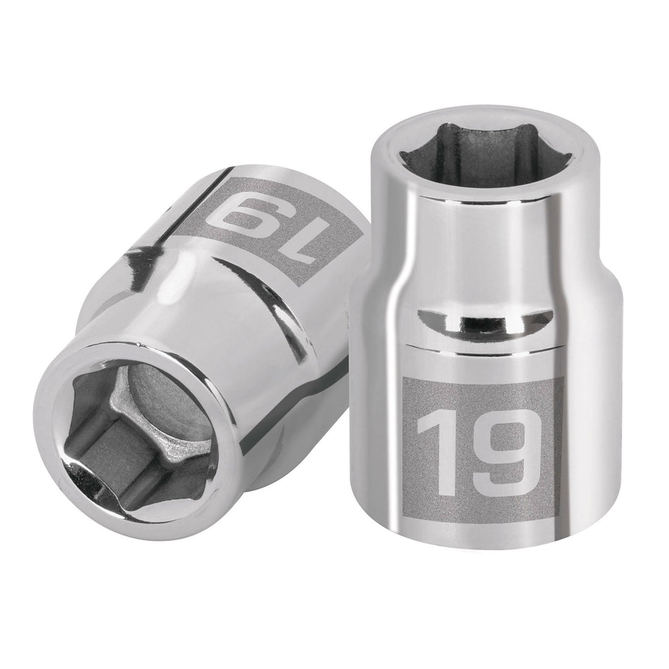 Dado de 19 mm, 6 puntas, cuadro 3/4', Truper Caja con 3, 14965
