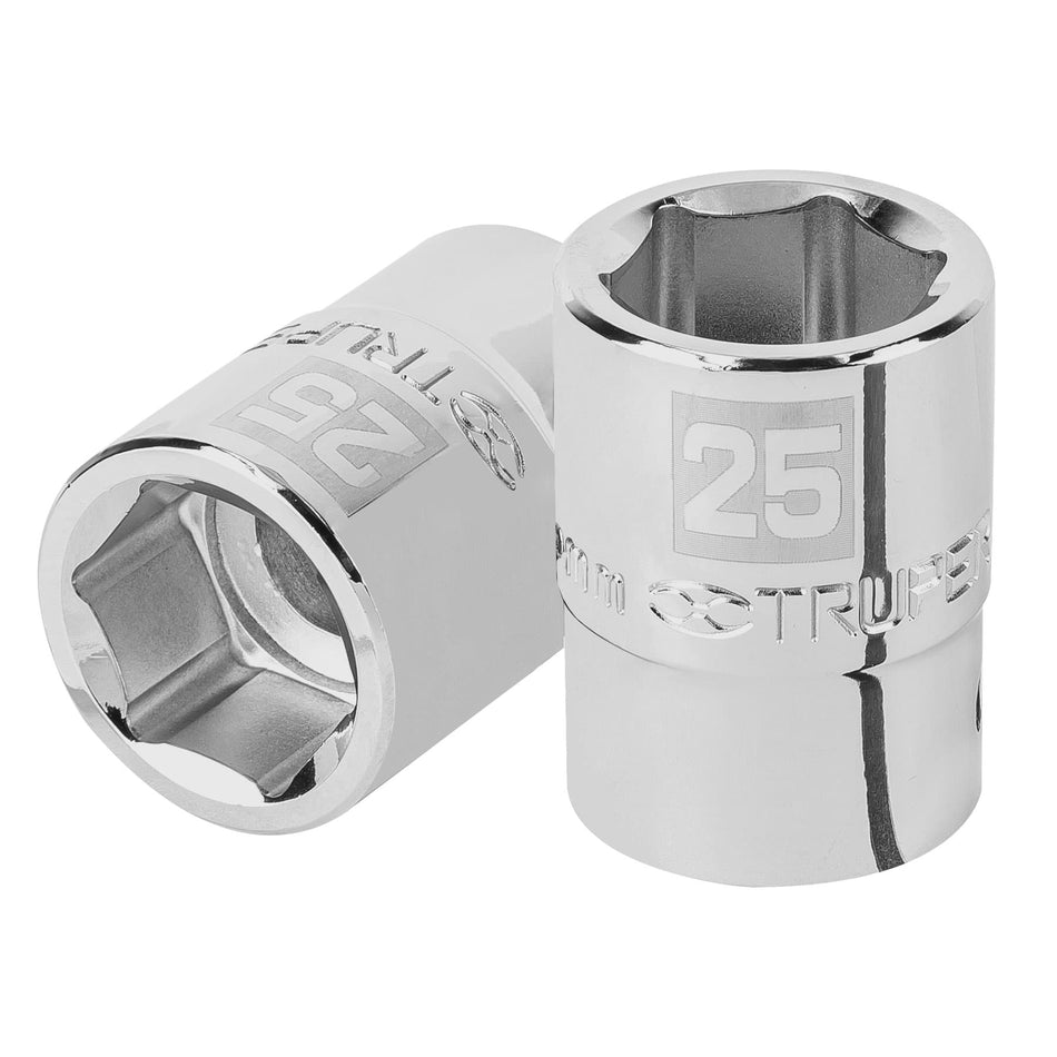 Dado de 25 mm, 6 puntas, cuadro 3/4', Truper Caja con 3, 14973