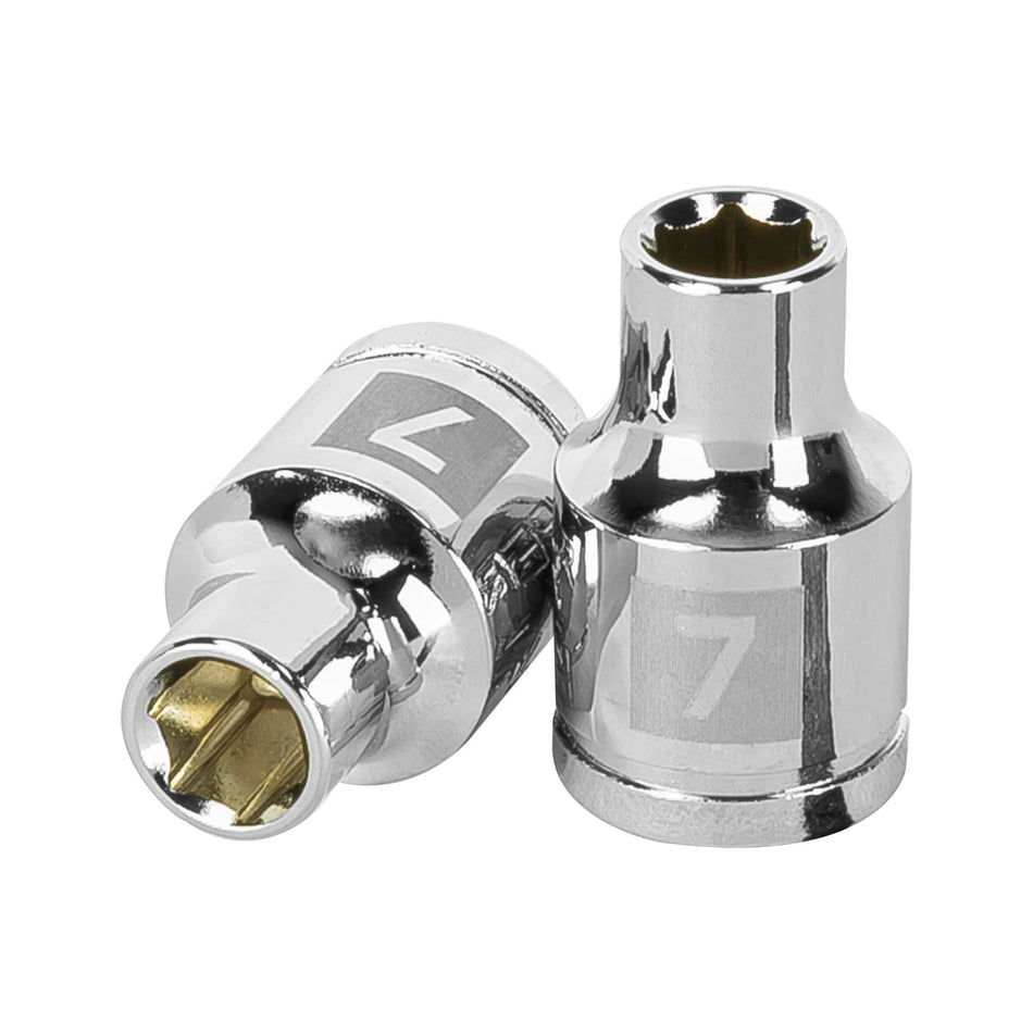 Dado de 7 mm, 6 puntas, cuadro 3/8', Truper Caja con 6, 13671