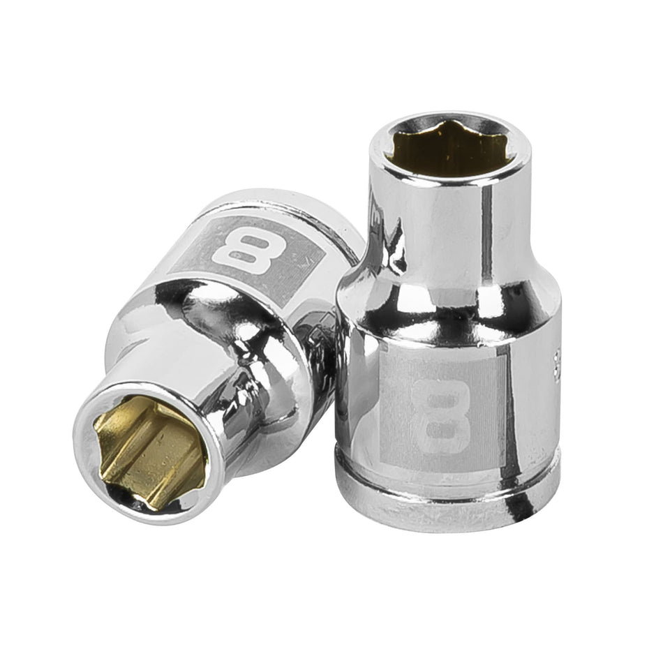 Dado de 8 mm, 6 puntas, cuadro 3/8', Truper Caja con 6, 13672