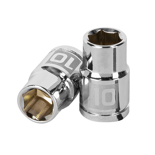 Dado de 10 mm, 6 puntas, cuadro 3/8', Truper Caja con 6, 13674