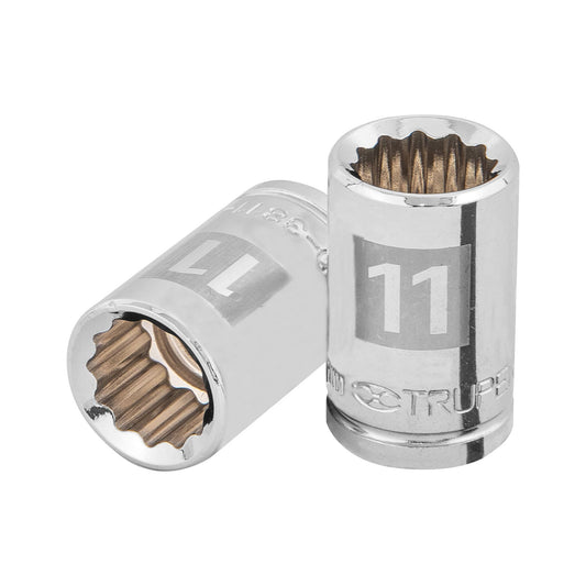 Dado de 11 mm, 12 puntas, cuadro 3/8', Truper Caja con 6, 13631