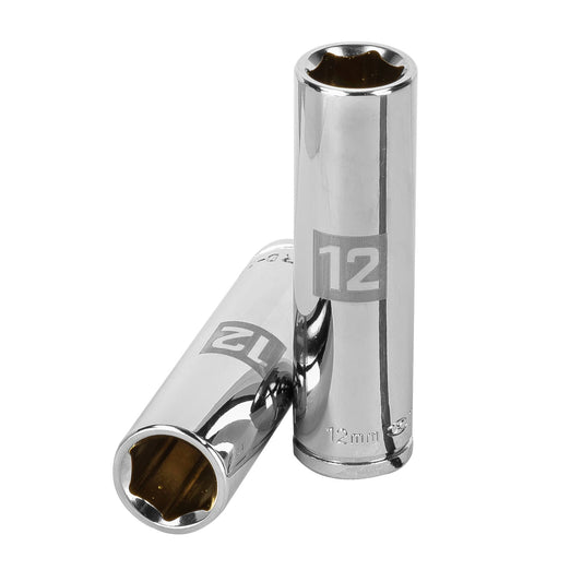 Dado largo de 12 mm, 6 puntas, cuadro 3/8', Truper Caja con 6, 13772