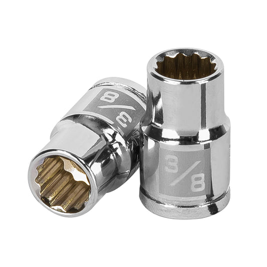 Dado de 3/8', 12 puntas, cuadro 3/8', Truper Caja con 6, 13582