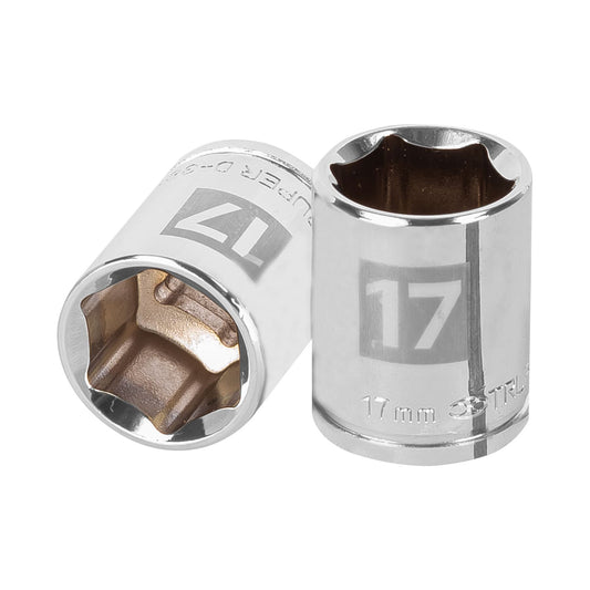 Dado de 17 mm, 6 puntas, cuadro 3/8', Truper Caja con 6, 13681
