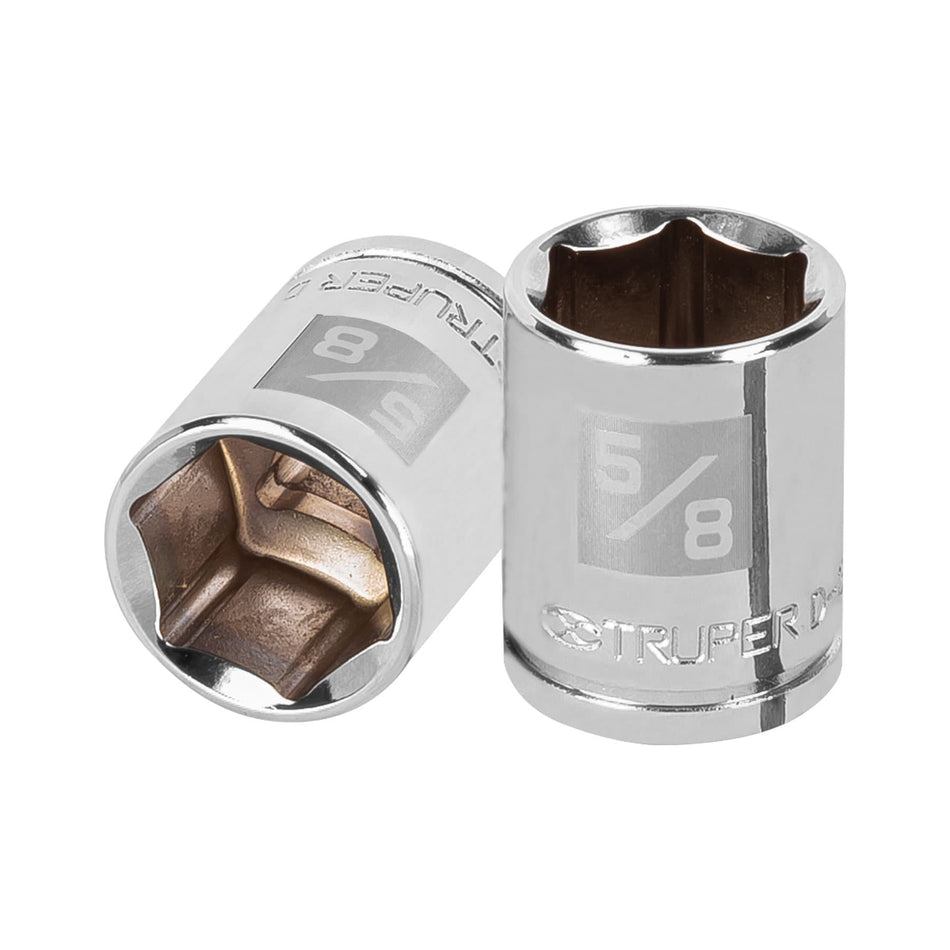 Dado de 5/8', 6 puntas, cuadro 3/8', Truper Caja con 6, 13611