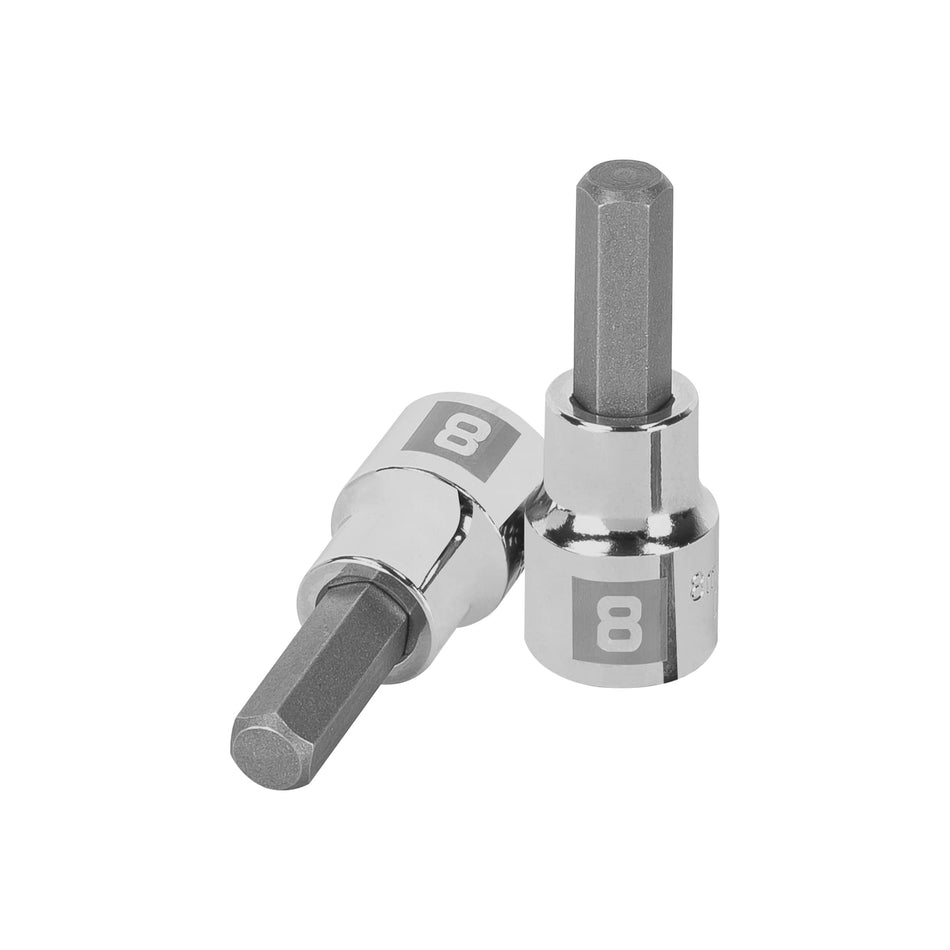 Dado punta hexagonal de 8 mm, cuadro 3/8', Truper Caja con 6, 13489