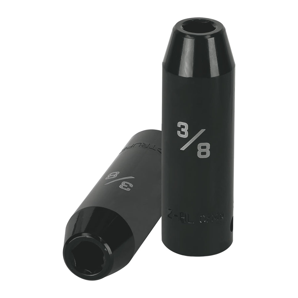 Dado largo impacto de 3/8', 6 puntas, cuadro 1/2', Truper Caja con 6, 13386