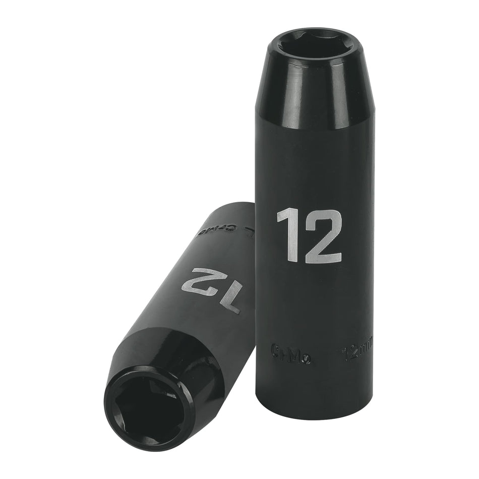 Dado largo cuadro 1/2' de impacto 6 puntas de 12 mm, Truper Caja con 6, 12424
