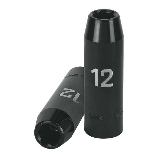 Dado largo cuadro 1/2' de impacto 6 puntas de 12 mm, Truper Caja con 6, 12424