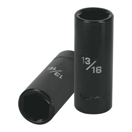 Dado largo impacto de 13/16', 6 puntas, cuadro 1/2', Truper Caja con 6, 13393