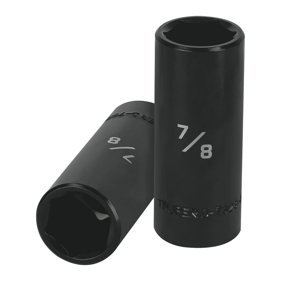 Dado largo impacto de 7/8', 6 puntas, cuadro 1/2', Truper Caja con 6, 13394