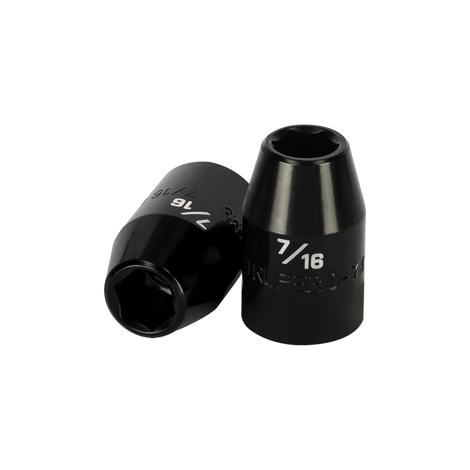 Dado de impacto de 7/16', 6 puntas, cuadro 1/2', Truper Caja con 6, 13376