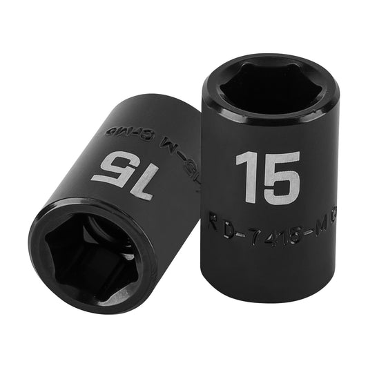 Dado cuadro 1/2' de impacto 6 puntas de 15 mm, Truper Caja con 6, 12415