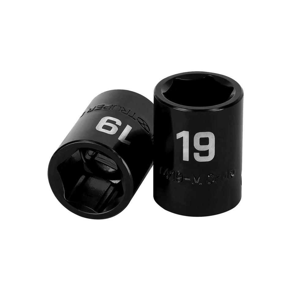 Dado cuadro 1/2' de impacto 6 puntas de 19 mm, Truper Caja con 6, 12419