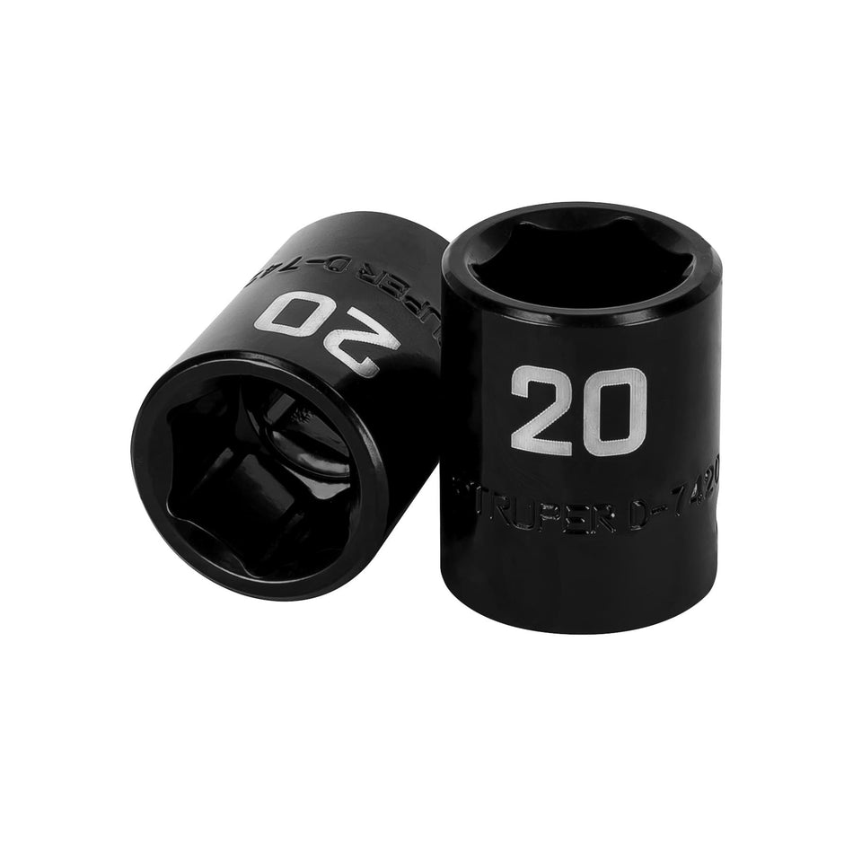 Dado cuadro 1/2' de impacto 6 puntas de 20 mm, Truper Caja con 6, 12420