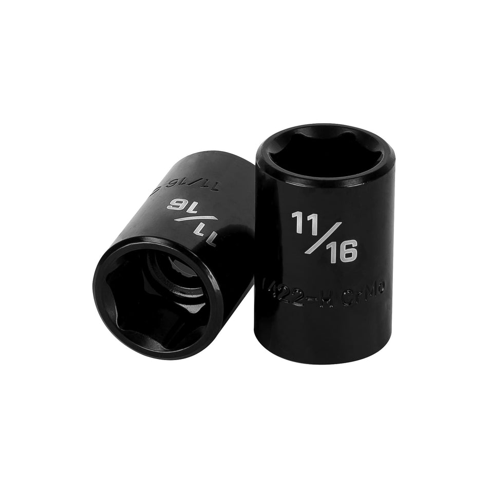 Dado de impacto de 11/16', 6 puntas, cuadro 1/2', Truper Caja con 6, 13380