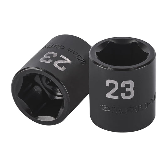 Dado de impacto de 23 mm, 6 puntas, cuadro 1/2', Truper Caja con 6, 100896