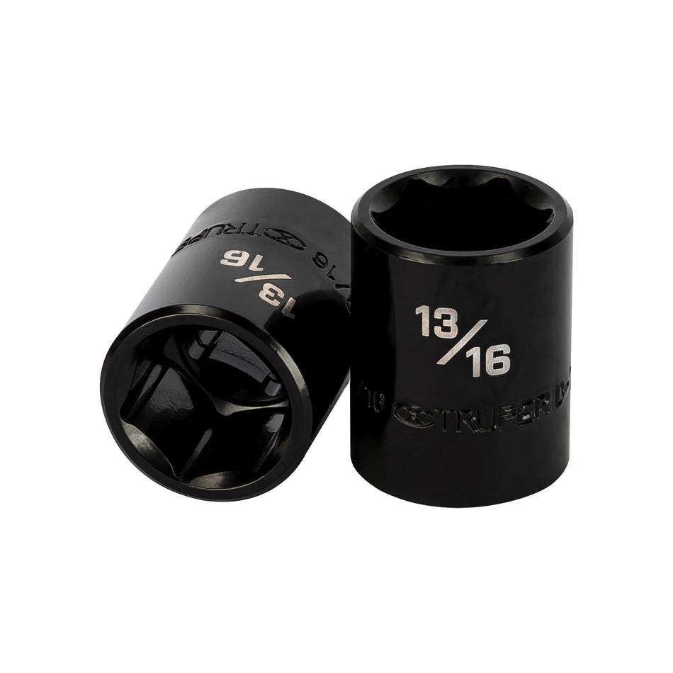 Dado de impacto de 13/16', 6 puntas, cuadro 1/2', Truper Caja con 6, 13382