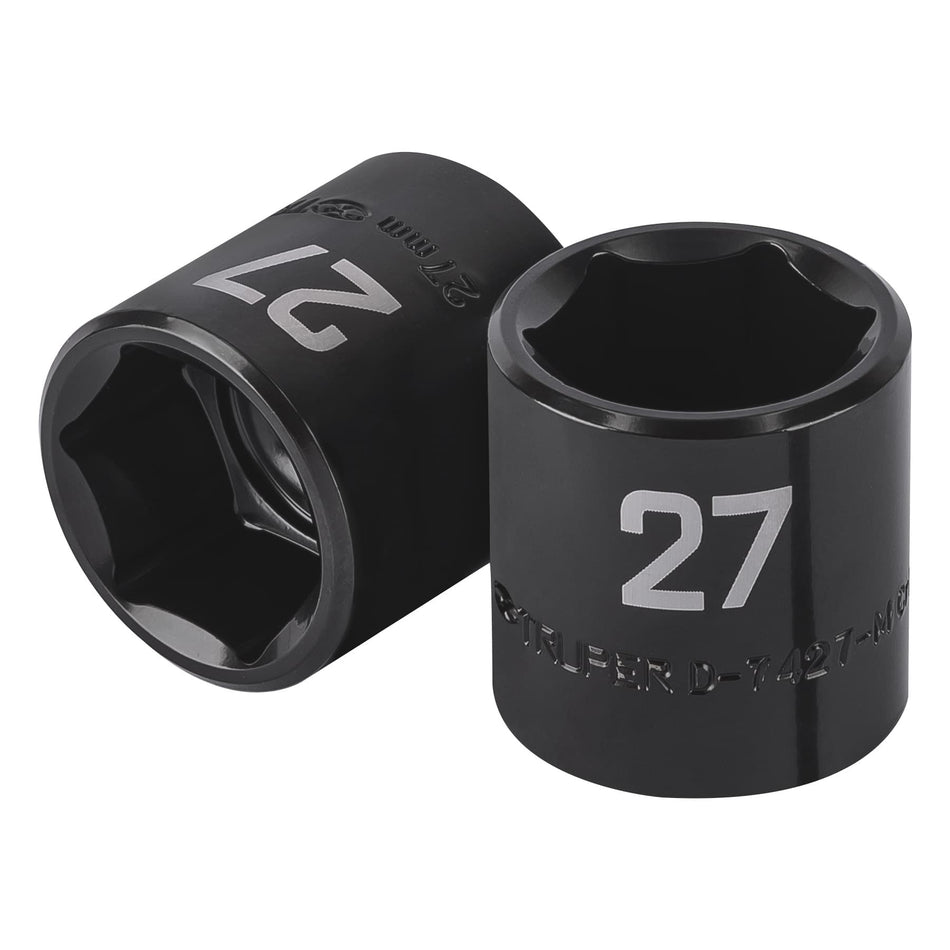 Dado de impacto de 27 mm, 6 puntas, cuadro 1/2', Truper Caja con 6, 100920