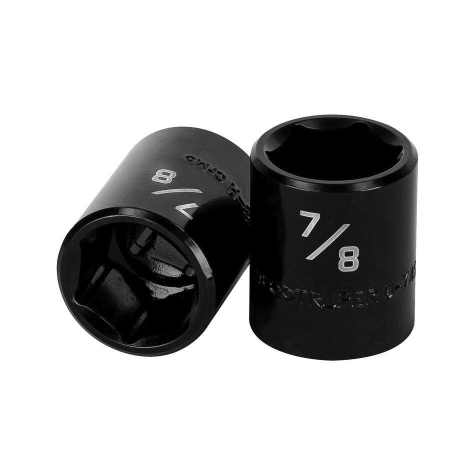 Dado de impacto de 7/8', 6 puntas, cuadro 1/2', Truper Caja con 6, 13383