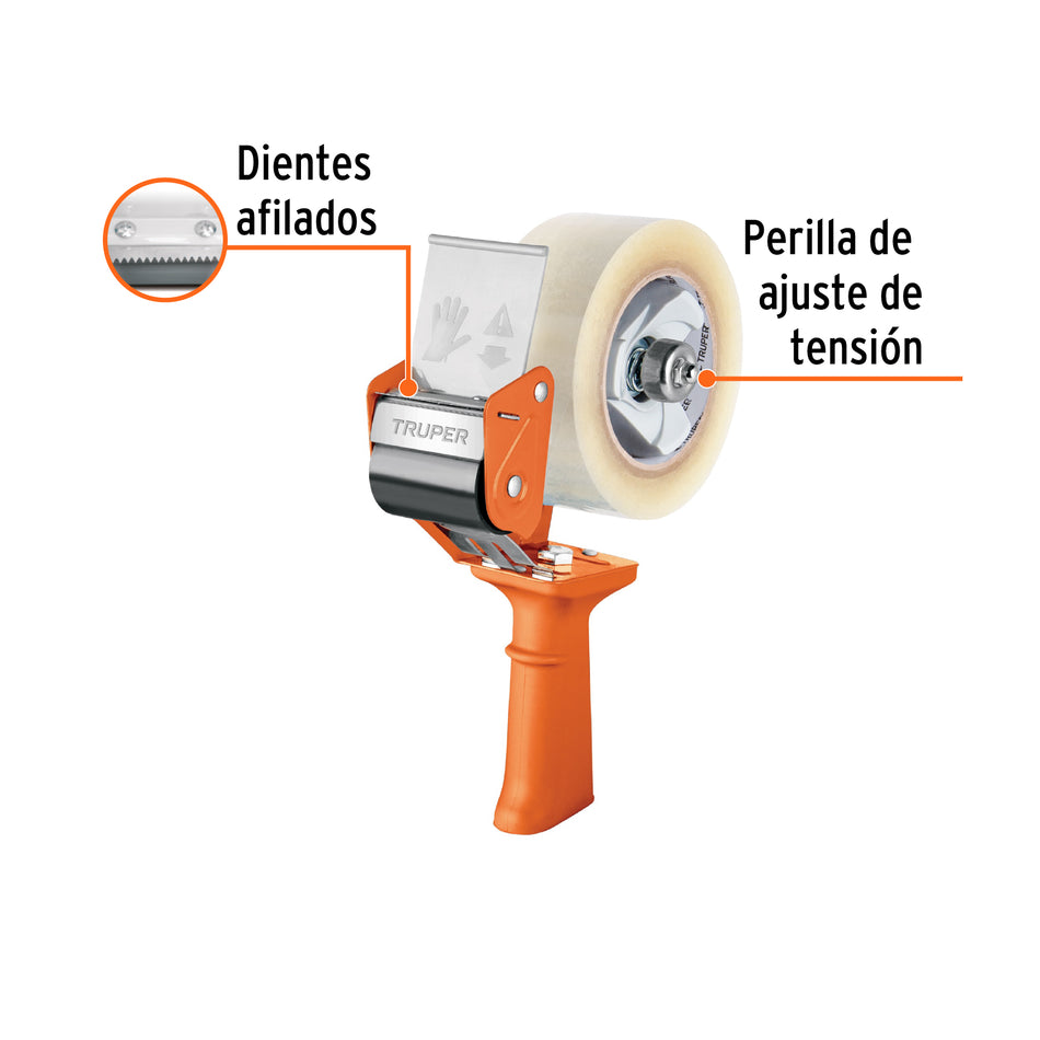 Despachador de cinta empaque, Truper Caja con 2, 12559